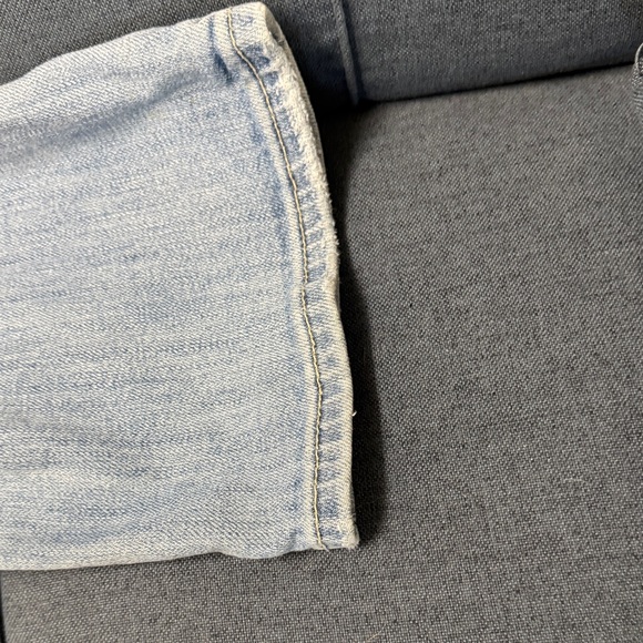 AEO American Eagle Outfitters Light Blue Boot Cut Kick Boot Stretch Blue Jeans - Picture 9 of 12